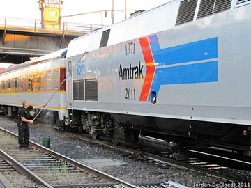 Washing the train